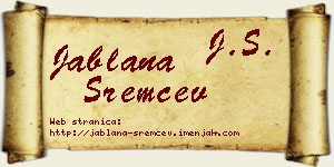Jablana Sremčev vizit kartica